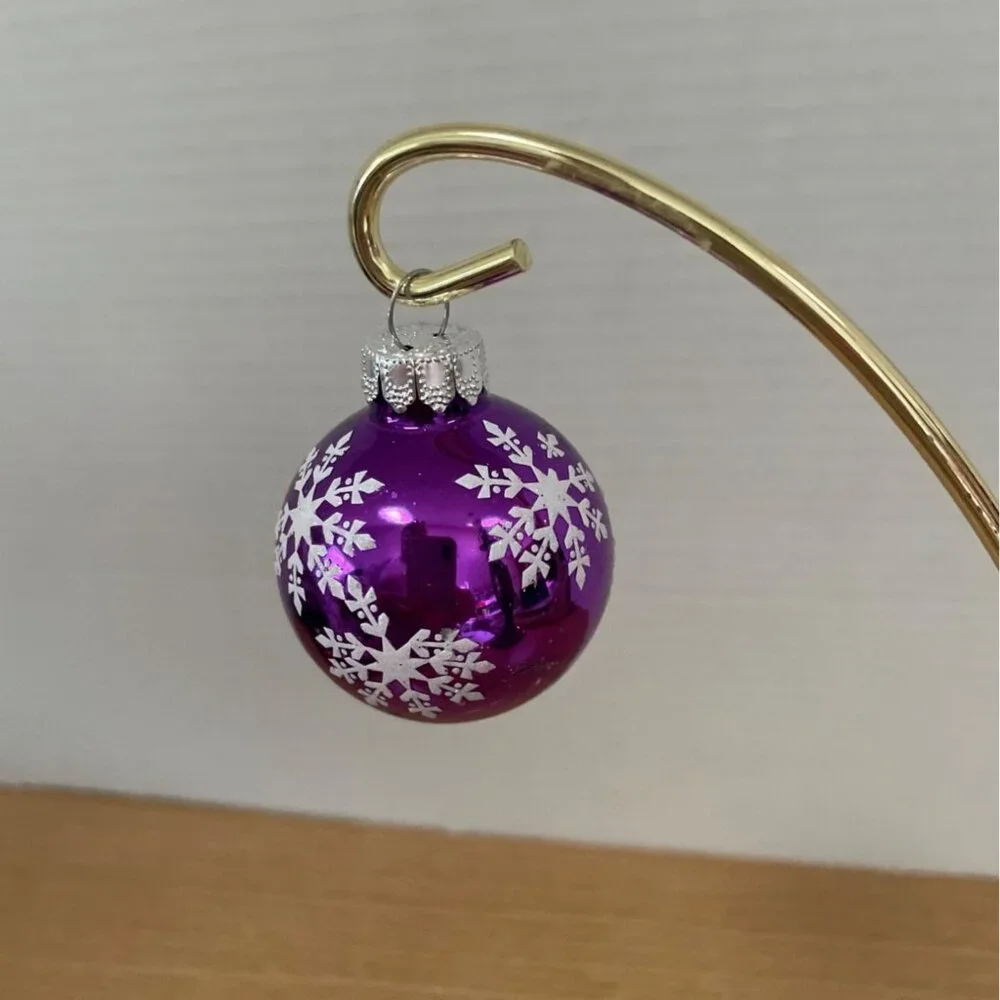 Rauch Glass Christmas Ornaments Snowflake Swirl Floral Designs 2 Inch Set of 12
